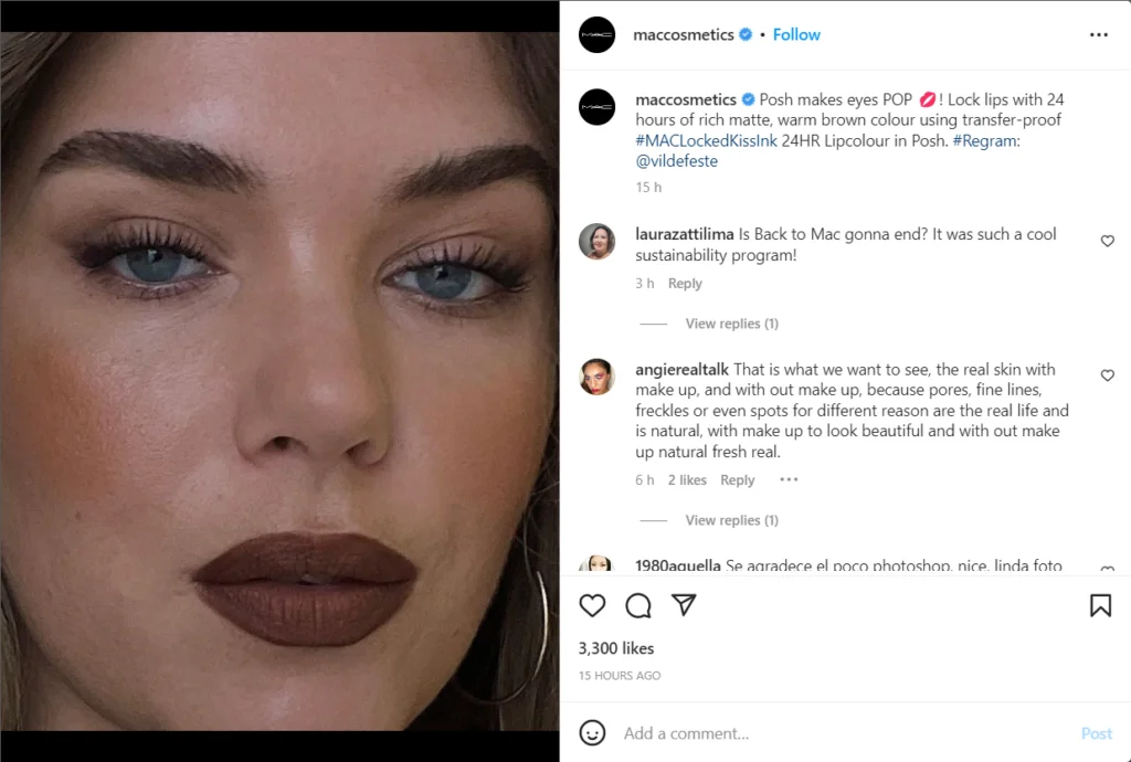 Mac Cosmetics Reposted Instagram Content
