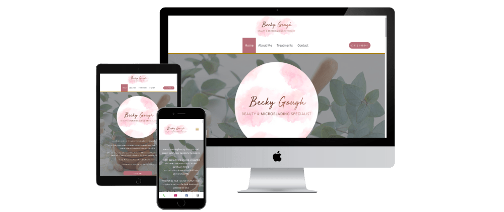 Becky Gough Beauty website